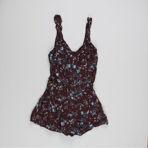 Purple Floral Small Romper